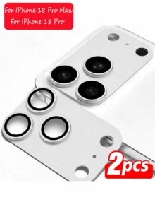 CASECOPS 2 Pack Pelindung Lensa Armor Metalik Perak, Kompatibel dengan Apple 18 Pro Max/18 Pro/17 Pro Max/17 Pro. Pelindung Lensa Armor Logam, Cakupan Penuh, Desain Satu Bagian, Pemasangan Mudah, Kaca Tempered Tahan Gores dan Tahan Benturan, Bantalan Lensa, Cakupan Penuh untuk Perlindungan Kamera Unggul, Aksesori Ponsel - Perak - View 7