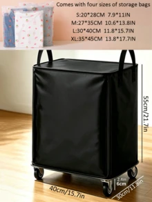 Grocery Cart On Wheels, Moving Storage Bags, Hulken Bag With Wheels, Large Capacity, Universal Wheel Design, Waterproof And Tear-Resistant. Suitable For Moving, Seasonal Storage, Dormitory Organization And Travel, An Ideal Choice For Students, Renters And Frequent Travelers, Also Suitable As A Back-To-School Or Graduation Gift. - Multicolor - View 7