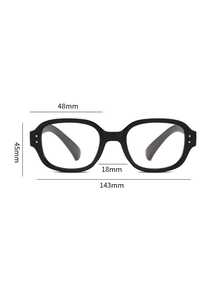 1 Pair Narrow Frame Rectangular Fashion Glasses, Transparent Lenses, Vintage Personalized Versatile Unisex Style; Suitable For Daily Wear, Street Photography, Reading And Writing, Commuting, Vacation Travel, Beach Outings And More Occasions. - Black - View 5