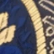 Gold Paisley On Blue Background