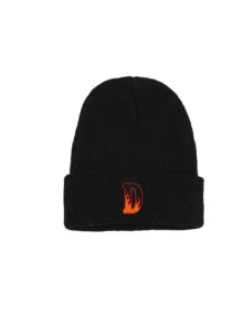 1Pc Women Men A‑Z Gothic Letter Cuffed Ribbed Knit Beanie, Personalized Warm Winter Knitted Hat For Gentlemen Ladies Daily Casual Wear - Black - View 10