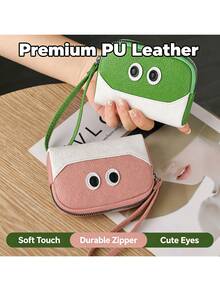 1pc Cute Cartoon Mini Coin Purse, Ins Niche‑Design Women Small Storage Pouch, Portable Wallet For Coins & Cards - Multicolor - View 5