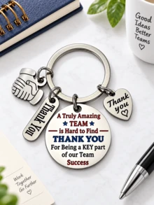 A Truly Excellent Team "Exquisite Keychain And Bag Accessories, Inspirational Quotes, Creative Workplace Gifts - Multicolor - View 8
