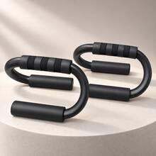 BSKT 2pcs Steel Tube EVA Push-Up Stands, Black Minimalist Sports Style, 300kg Weight Capacity, Stable Support, Comfortable Grip, Elevated Training Design, Suitable For Home Chest, Shoulder, Arm Strength Training, Adult Use - Multicolor - View 10