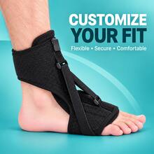 1pc Adjustable AFO Foot Brace, Lightweight Foot Splint Support, Ankle Foot Stabilizer For Daily Walking & Outdoor Activity - Black - View 7