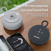 Speaker Bluetooth Portabel PHILIPS, Speaker Kamar Mandi, Stereo, Dengan Perekat Hisap, Tahan Percikan Air dan Debu, Speaker Mini Nirkabel Cocok untuk Pesta Luar Ruangan, Pantai, Kamar Mandi, Bersepeda, dan Lainnya - View 2