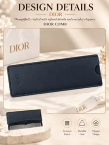 Dior Comb, 13*3.5cm, Smooth Teeth, Portable, With Storage Pouch, Suitable For Daily Use And Travel Hair Styling - Black - View 7