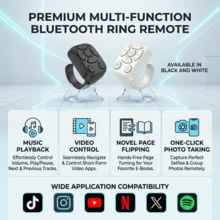 Multi-Function Ringtone Remote Control Wireless Page Turner Portable Camera Shutter For Tablet Android Rechargeable App Page Turning, 30mAh - Multicolor J6 - View 10