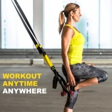 3pcs/Set Family Resistance Training Set, Includes Suspension Training Straps And Handles, Suitable For Full Body Home Workout - Multicolor - View 3