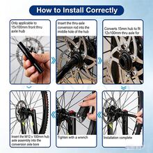 ZRACE Front Hub Adapter 15x100 To 12x100 – Converts QR15 To QR12, Suitable For Disc Brake Road Bikes - Black - View 7
