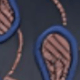 Brown Blue Teardrop