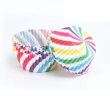 100 PCS Printed Cake Paper Cups, Muffin Baking Paper Liners, Suitable For Birthday, Valentine's Day, Christmas, Party, Daily Use - View 21