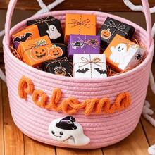Personalized Halloween Gift Basket, Storage Basket, Trick Or Treat Gift Basket, Handheld Basket, Halloween Gift Basket - Multicolor - View 68