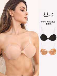 2/1-Piece Set Push-Up, Non-Slip, Anti-Sag Bra , Women's Lingerie & Accessories | Medium-Thick Padding (3cm) - Multicolor - View 1