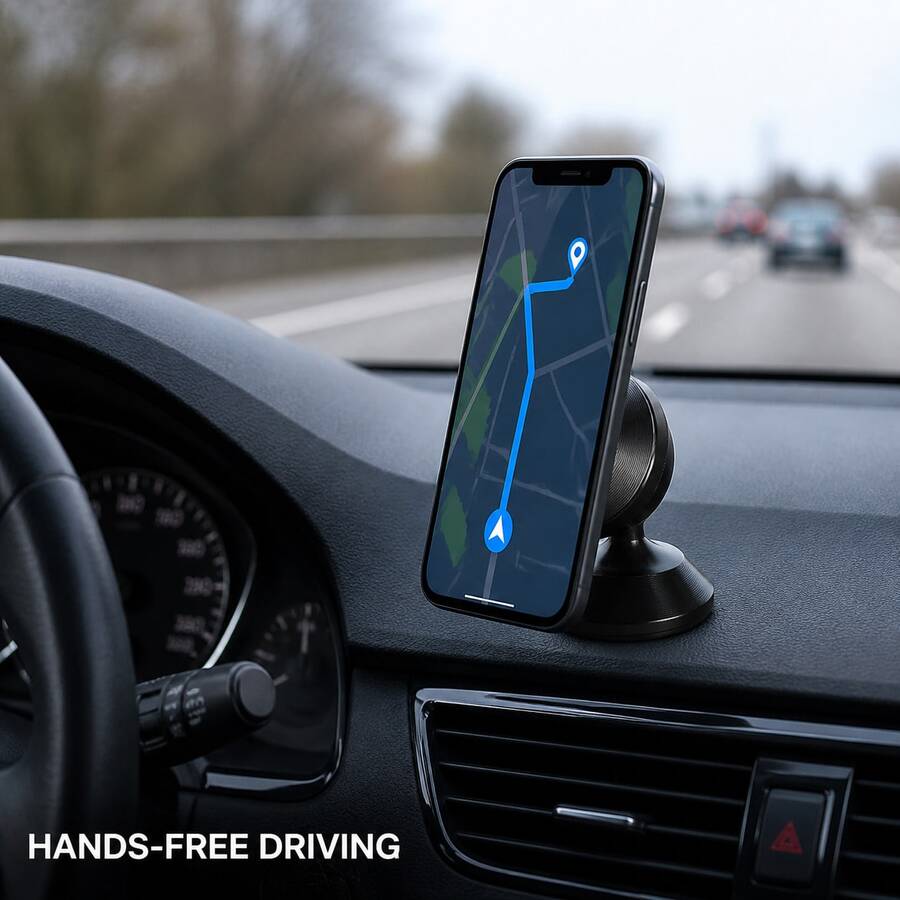 1/2/3PCS 3.6cm Magnetic Mount, Strong Hold Anti-Drop, 360° Rotation Adjustable Angle, Precision-Crafted Aluminum Alloy, Phone Tablet Compatible, No Drilling/Tools, Magnetic Adhesive Pads Included, Commute, Road Trip, Fall Travel, Holiday Gift