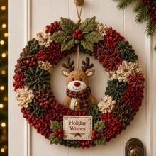 IAGREEA Kit DIY Karangan Bunga Kain 3D untuk Dewasa - Cocok untuk Pemula, Dekorasi Gantung Natal untuk Pintu Depan, Jendela, dan Dinding. Dekorasi Rumah Penting, Hadiah Natal Sempurna, Cocok untuk Dekorasi Pintu Buatan Tangan Dewasa. - A - View 13