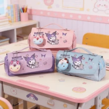 Hasbro Sanrio Cartoon Stress Relief Pencil Case, Sanrio Black Cat Student Multi-Function Large Capacity Pencil Case - Multicolor - View 3