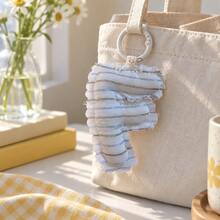 1 Pc Cute Fabric Letter Keychain Women Bag Accessory - Multicolor - View 7