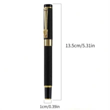 1 Pc Scrub Metal Pen, Lridium Tip Medium Size 0.5mm, Office School Students For Boy And Girl Daily Writing Best Fountain Pen - Black - View 3