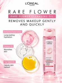 Dầu tẩy trang chiết xuất hoa L'Oreal, cỡ du lịch 50ml, 1/3 món, làm sạch sâu, dễ tẩy trang, không gây kích ứng cho da nhạy cảm, dưỡng ẩm lâu dài, phù hợp cho mọi loại da - Dầu tẩy trang-50ml - Xem 9