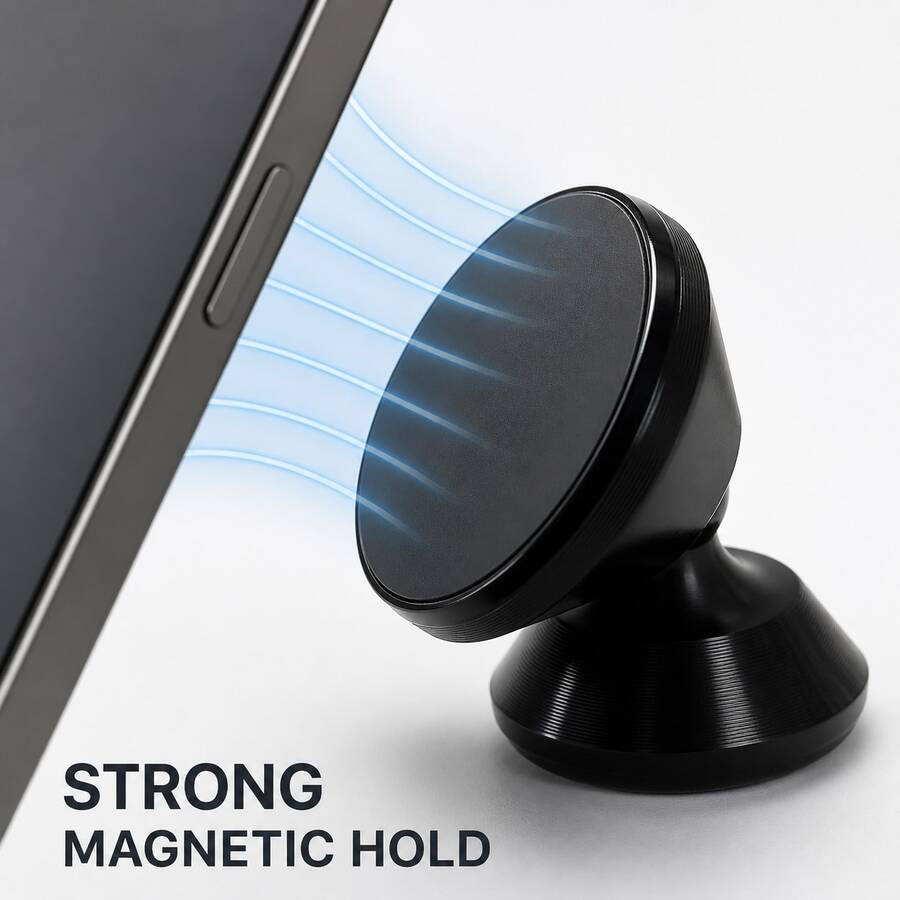 1/2/3PCS 3.6cm Magnetic Mount, Strong Hold Anti-Drop, 360° Rotation Adjustable Angle, Precision-Crafted Aluminum Alloy, Phone Tablet Compatible, No Drilling/Tools, Magnetic Adhesive Pads Included, Commute, Road Trip, Fall Travel, Holiday Gift