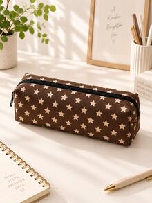 Leopard Print Pencil Case/Stationery Storage Bag - Multi-Functional Large Capacity Design, Can Be Used To Store Office Supplies, Creative Multi-Purpose Pen Holder Or Portable Travel Makeup Bag, Suitable For Students And Adults Daily Use. - Multicolor - View 10