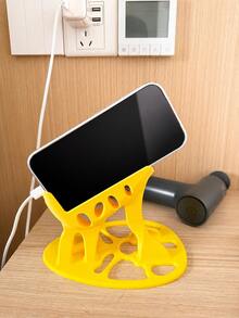 3D Printed Hollow Human Body Shaped Phone Stand, Creative Desktop Slouchy Phone/Tablet Holder Ornament - A - View 3