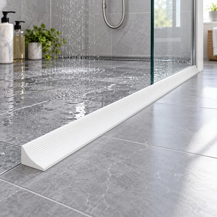 1pc 1m/39.37inch Silicone Self-Adhesive Kitchen Sink Edge Water Barrier Strip, Countertop Edge Decorative Strip - Anti-Drop Edge Strip, Bathroom Vanity Water-Resistant Countertop Splash Guard Strip, Easy Installation - Trimmable