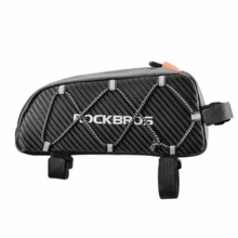 ROCKBROS 1PC Bicycle Top Tube Bag, Bicycle Frame Bag, Large Capacity, Portable, Ultralight, Anti-Light Rain,Reflective, Unisex Cycling Gear, Suitable For Road Bikes And Mountain Bikes - Black - View 8