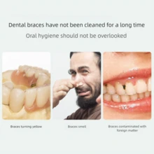 4pcs Denture Cleaning Brushes, Double-Sided Denture Brush, Invisible Braces Brush, Orthodontic Retainer Brush, Random Color - Multicolor - View 4
