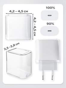 Pink Bow Charger Protective Sleeve, Apple Type-C Data Cable Anti-Breakage Protector, Phone Charging Head Cable Wrap Set - Pink - View 6
