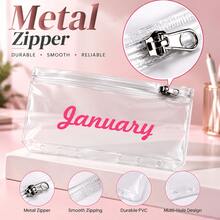 12 Monthly Binder Budget Bags, Metal Zipper 12pcs Storage Organizer, 6 Holes Loose Leaf Saving Money Planning Sleeves, DIY A6 Collect Book - Multicolor - View 6