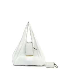 Túi tote đeo vai nylon nhẹ có móc khóa gấp gọn, túi mua sắm tái sử dụng dung tích lớn, phù hợp đi làm hàng ngày, đi siêu thị, du lịch, chạy việc ngoài trời và dùng thường ngày phong cách casual - Nhiều màu - Xem 15
