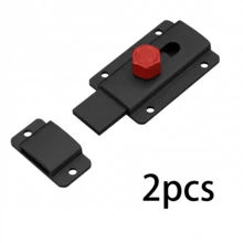 1/2pcs Thickened Aluminium Alloy Door Bolt, Modern Style Multi Color Surface Mount Slide Latch, Dual Installation With Screws & Adhesive Sticker, Rust Resistant Barrel Lock Buckle For Wooden Door Cupboard Gate Bedroom Bathroom Home Hardware - Simple Latch Lock - View 8