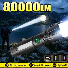 Rechargeable Portable LED Flashlight, 13 Modes, RGB Ambient Side Light With Magnetic Base, Aluminum Alloy Material, Waterproof For Hunting, Fishing, Hiking, Outdoor Emergency - Colorful Flashlight - View 2