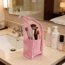 Portable Mesh Toiletry Bag, Standing Travel Cosmetic Organizer, Multi-Pocket Zipper Storage Bag, Suitable For Bathroom, Beach, Vacation Travel Essentials - Standard Model - View 8
