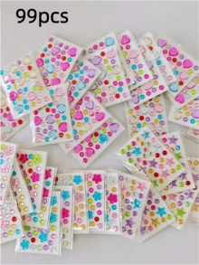 248 Lembar Stiker Payet dan Berlian Imitasi Pelangi, 2 Lembar Stiker Payet Berbentuk Bintang. Dirancang dengan Lem Cat untuk Riasan dan Pakaian, Cocok untuk Hari Valentine, Festival, Pesta, dan Dekorasi Wajah. - MultiWarna - View 10