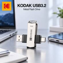 Kodak 64GB USB Flash Drive, Optional 32GB/64GB/128GB/256GB Capacity, USB 3.2 Interface, Suitable For Photo And Video Storage, Compatible With Android/PC/Mobile Phone, Perfect As A Business Gift - View 1