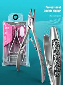 Cuticle Nipper, Stainless Steel Manicure & Pedicure Tool, Precision Sharp Blade, Spring-Loaded Design, Non-Slip Textured Handle, Trims Dead Skin And Hangnails, Suitable For Home Use And Nail Salon, Nail Care Accessory - Silver - View 2