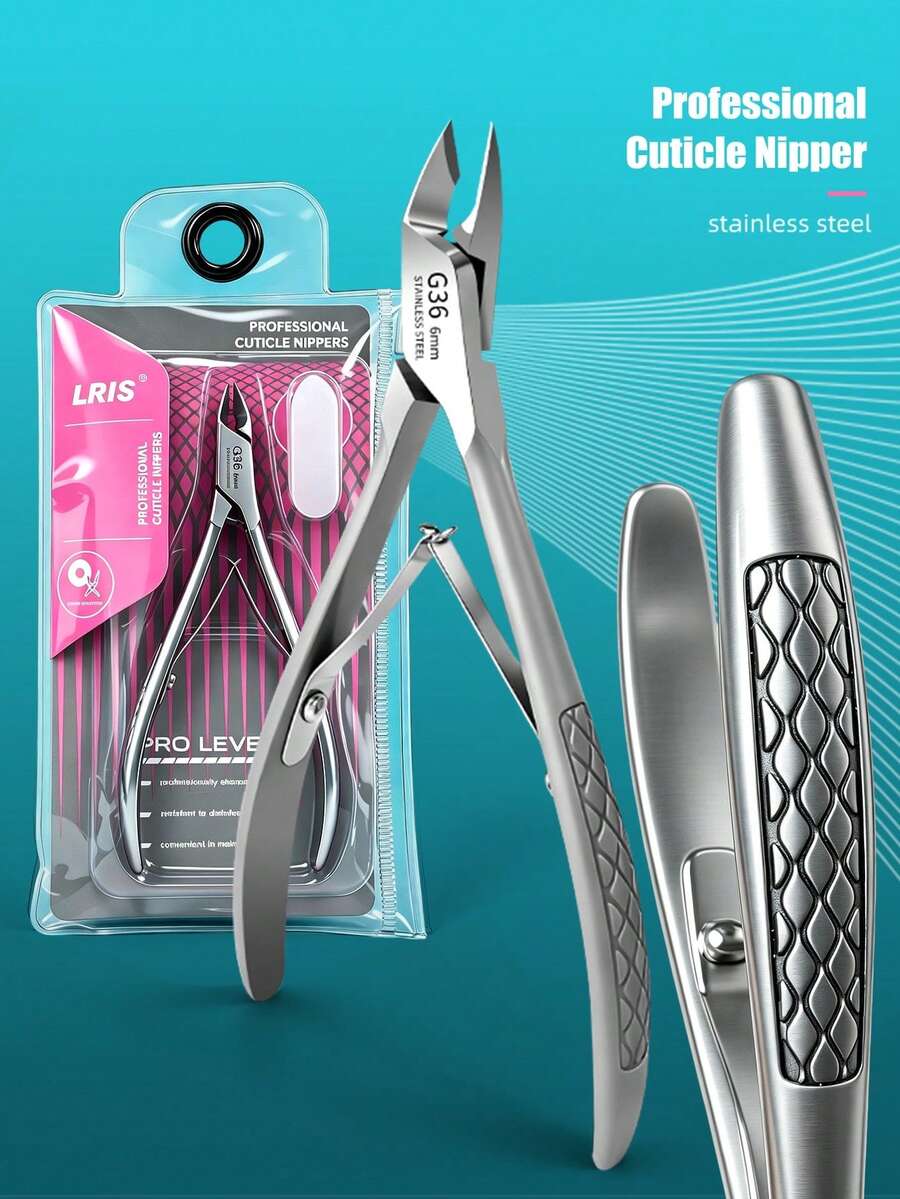 Cuticle Nipper, Stainless Steel Manicure & Pedicure Tool, Precision Sharp Blade, Spring-Loaded Design, Non-Slip Textured Handle, Trims Dead Skin And Hangnails, Suitable For Home Use And Nail Salon, Nail Care Accessory