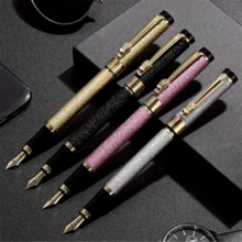 1 Pc Scrub Metal Pen, Lridium Tip Medium Size 0.5mm, Office School Students For Boy And Girl Daily Writing Best Fountain Pen - Black - View 12
