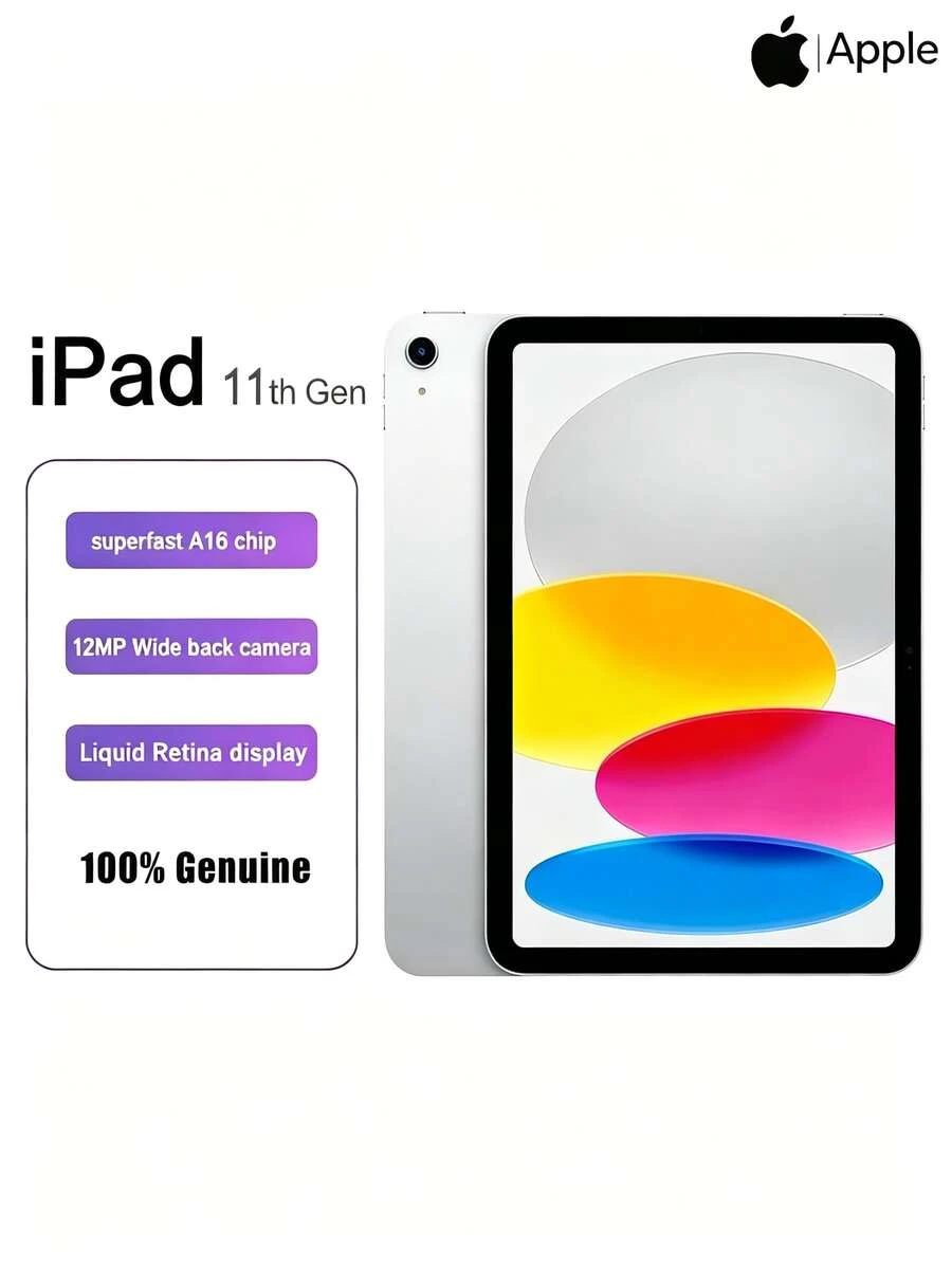 Apple IPad 11 (2025 Model) Boasts Powerful Performance With The A16 Bionic Chip, A 120Hz Adaptive Refresh Rate Liquid Retina Display, And A Slim, Portable Design, Making It An Ideal Tablet For Office Work, Study, And Creative Pursuits. - Multicolor - View 1