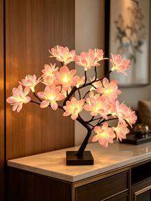 1件 60CM 粉色光纖樹燈 LED 桌燈 家居婚禮聖誕裝飾 - 暖白色 - 查看 5