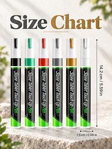 1pc Professional Stone Inscription Repair Pen, Solid Color 3mm Round Tip Touch-Up Marker, Large Capacity Waterproof & Heat-Resistant Paint Pen For Gravestones, Memorial Stones, Metal & Outdoor Surfaces - Multiple Styles - View 3