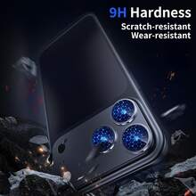 CASECOPS 深藍色 - 1片相機螢幕保護貼，相容 iPhone 17 Pro Max/17 Pro，頂級 9H 強化玻璃，強效吸附，相容手機殼設計，防刮、防指紋、防塵，全覆蓋防刮防撞保護，高透明鏡頭蓋，時尚耐用手機配件 - 藍色 - 查看 5