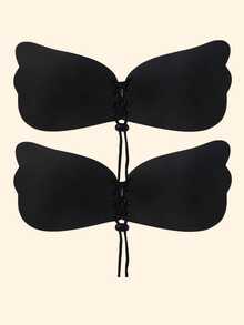 YIYANG Apricot/Black Invisible Strapless Adhesive Bra (With Adjustable Drawstring) - Multicolor - View 22