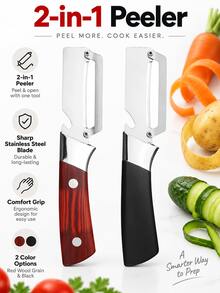 2-In-1 Vegetable Peeler & Bottle Opener, Multifunctional Kitchen Peeling Tool With Sharp Blade And Comfortable Handle, Fruit Potato Carrot Cucumber Peeler For Home Kitchen Food Prep - Multicolor - View 7