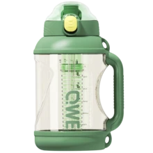 QWEPPSU 1600ml Large Capacity Water Bottle With Tea Infuser, Scale, Straw, Handle, Heat-Resistant, For Fitness, Tea Brewing, And Sports - Mint Green - View 8