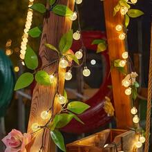 Solar String Lights - 20/50/100 LED Globe Lights, Suitable For Outdoor Use, Perfect For Garden, Easter, Mother's Day, Wedding, Patio, Valentine's Day Decoration - IPX4 Waterproof, Optional 5m/7m/12m, 8 Lighting Modes, Installable - Solar-powered Bubble Machine - View 4