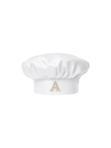 1pc Customized A-Z Letter Women's Chef Hat, Adjustable Elastic Back Cooking Cap, White Kitchen Baking Hat, Suitable For Restaurant, Home, Party - White - View 6